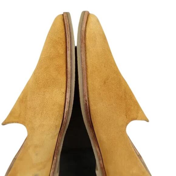 Seychelles Shoes Women 8.5 Loafer Slip On Suede Yellow Classic Fashion Boho Flat - Picture 11 of 16